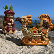 Load image into Gallery viewer, "it's a hula world" Tiki Mug, Outrigger Boy - #2 of a 2 mug series, designed and sculpted by Thor - DECOR USE ONLY - Ready to Ship! (FREE SHIPPING in U.S.)