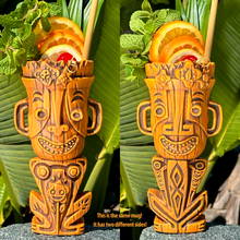 Load image into Gallery viewer, Jeff Granito's Planter's Punch Tiki Mug, Hibiscus Heat (Orange) - Limited Edition of 500, sculpted by Thor - Ready to Ship! (FREE SHIPPING in U.S.)