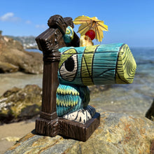 Load image into Gallery viewer, Tiki tOny's Hanging Toucan Tiki Mug (Blue-Green), sculpted by Thor - Ready to Ship! (FREE SHIPPING in U.S.)