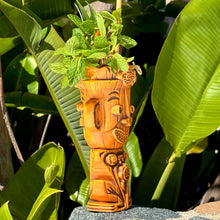 Load image into Gallery viewer, Jeff Granito's Planter's Punch Tiki Mug, Hibiscus Heat (Orange) - Limited Edition of 500, sculpted by Thor - Ready to Ship! (FREE SHIPPING in U.S.)