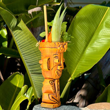 Load image into Gallery viewer, Jeff Granito's Planter's Punch Tiki Mug, Hibiscus Heat (Orange) - Limited Edition of 500, sculpted by Thor - Ready to Ship! (FREE SHIPPING in U.S.)