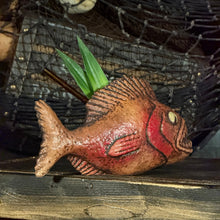 Load image into Gallery viewer, Jungle River Piranha ceramic Tiki Mug - 3 Limited Editions of 275 Combined - Made in USA - Ready to Ship! - (FREE Shipping in U.S.)