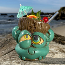 Load image into Gallery viewer, Tiki tOny's Blue King Coconut - Ceramic Tiki Mug - Limited Edition of 250 - Ready to Ship! (FREE Shipping in U.S.)