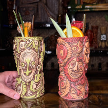 Load image into Gallery viewer, Crowded Hut Tiki Mug, Green and Brown Editions (1 included) - Limited 50 each, designed by Ken Ruzic - Ready to Ship (FREE SHIPPING in U.S.)