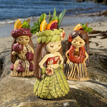 Load image into Gallery viewer, "it's a hula world" Tiki Mug, Hula Girl Ti - #4 of a 4 mug series - Ready to Ship! (FREE Shipping in U.S.)