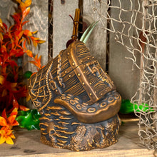 Load image into Gallery viewer, Sunken Treasure (Brown) Ceramic Tiki Mug - Ready to Ship! (FREE SHIPPING in U.S.)
