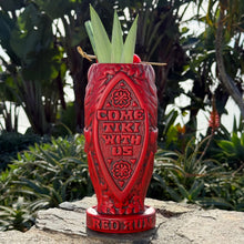 Load image into Gallery viewer, Jeff Granito's RedRum - Ceramic Tiki Mug - Bright Red Rum - Ready to Ship! (FREE Shipping in U.S.)