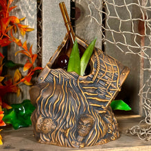 Load image into Gallery viewer, Sunken Treasure (Brown) Ceramic Tiki Mug - Ready to Ship! (FREE SHIPPING in U.S.)