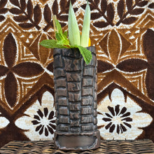 Load image into Gallery viewer, Hoa Kahiko Ku Tiki Mug (Dark Wood glaze), sculpted by Thor - Ceramic - Ready to Ship (FREE SHIPPING in U.S.)