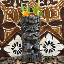 Load image into Gallery viewer, Hoa Kahiko Ku Tiki Mug (Dark Wood glaze), sculpted by Thor - Ceramic - Ready to Ship (FREE SHIPPING in U.S.)