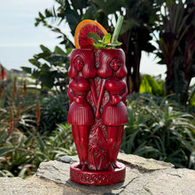 Load image into Gallery viewer, Jeff Granito's RedRum- Ceramic Tiki Mug - Dark Red Rum - Ready to Ship! (FREE Shipping in U.S.)