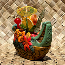 Load image into Gallery viewer, Tiki tOny's Flower Boat Canoe - Ceramic Tiki Mug - Ready to Ship! (FREE Shipping in U.S.)