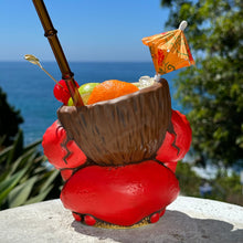 Load image into Gallery viewer, Tiki tOny's Red King Coconut - Ceramic Tiki Mug - Ready to Ship! (FREE Shipping in U.S.)