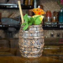 Load image into Gallery viewer, Sunken Rum Barrel Tiki Mug, sculpted by Thor - Ready to Ship! (FREE SHIPPING in U.S.)
