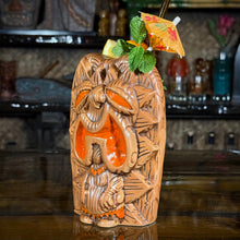 Load image into Gallery viewer, The Griper Tiki Mug (Orange) designed by Ken Ruzic, sculpted by Thor - Limited Edition of 250 - Ready to Ship! (FREE SHIPPING in U.S.)