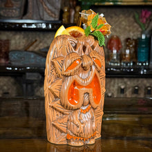 Load image into Gallery viewer, The Griper Tiki Mug (Orange) designed by Ken Ruzic, sculpted by Thor - Limited Edition of 250 - Ready to Ship! (FREE SHIPPING in U.S.)