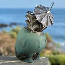 Load image into Gallery viewer, Jeff Granito's Poison Pineapple - Ceramic Tiki Mug - Twilight Teal - Ready to Ship! (FREE Shipping in U.S.)