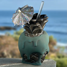 Load image into Gallery viewer, Jeff Granito's Poison Pineapple - Ceramic Tiki Mug - Twilight Teal - Ready to Ship! (FREE Shipping in U.S.)