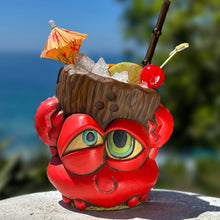 Load image into Gallery viewer, Tiki tOny's Red King Coconut - Ceramic Tiki Mug - Ready to Ship! (FREE Shipping in U.S.)