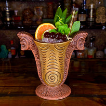 Load image into Gallery viewer, Doug Horne's Outrigger Chalice Tiki Mug, sculpted by Thor - Ready to Ship (FREE SHIPPING in U.S.)