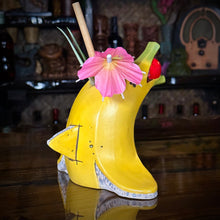 Load image into Gallery viewer, Flipper Sipper - Ceramic Tiki Mug, sculpt by Thor - Ready to Ship (FREE SHIPPING in U.S.)