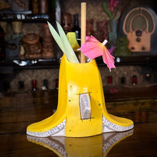 Load image into Gallery viewer, Flipper Sipper - Ceramic Tiki Mug, sculpt by Thor - Ready to Ship (FREE SHIPPING in U.S.)