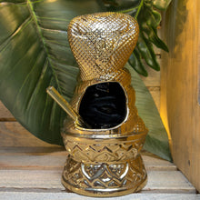 Load image into Gallery viewer, Golden Cobra Idol Tiki Mug, designed and sculpted by Thor - Ready to Ship! (FREE SHIPPING in U.S.)