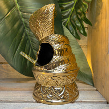Load image into Gallery viewer, Golden Cobra Idol Tiki Mug, designed and sculpted by Thor - Ready to Ship! (FREE SHIPPING in U.S.)