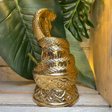 Load image into Gallery viewer, Golden Cobra Idol Tiki Mug, designed and sculpted by Thor - Ready to Ship! (FREE SHIPPING in U.S.)