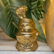 Load image into Gallery viewer, Golden Cobra Idol Tiki Mug, designed and sculpted by Thor - Ready to Ship! (FREE SHIPPING in U.S.)
