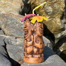 Load image into Gallery viewer, Tahitian Trio Tiki Mug, designed by TikiLand and sculpted by Thor - Ready to Ship! (FREE SHIPPING in U.S.)