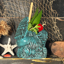 Load image into Gallery viewer, Sunken Treasure (Blue) Ceramic Tiki Mug - Ready to Ship! (FREE SHIPPING in U.S.)
