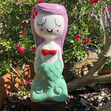 Load image into Gallery viewer, Tiki tOny's Lagoon Mermaid LAVENDER HAIR Tiki Mug - Ready to Ship! (FREE SHIPPING in U.S.)