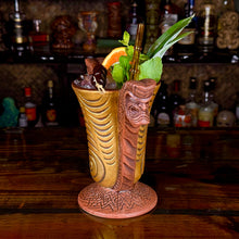 Load image into Gallery viewer, Doug Horne&#39;s Outrigger Chalice Tiki Mug, sculpted by Thor - Ready to Ship (FREE SHIPPING in U.S.)

