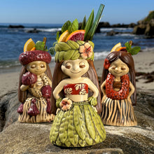 Load image into Gallery viewer, "it's a hula world" Tiki Mug, Hula Girl Ti - #4 of a 4 mug series - Ready to Ship! (FREE Shipping in U.S.)
