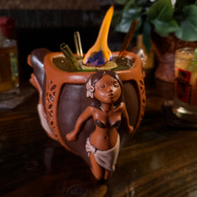 Load image into Gallery viewer, The Restless Native's Wahine Trio ceramic Tiki Mug Bowl - Limited Release of 100 - Made in USA - Ready to Ship!
