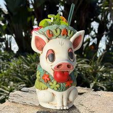 Load image into Gallery viewer, Tiki tOny's Kalua Pig (White) - Ceramic Tiki Mug - Ready to Ship
