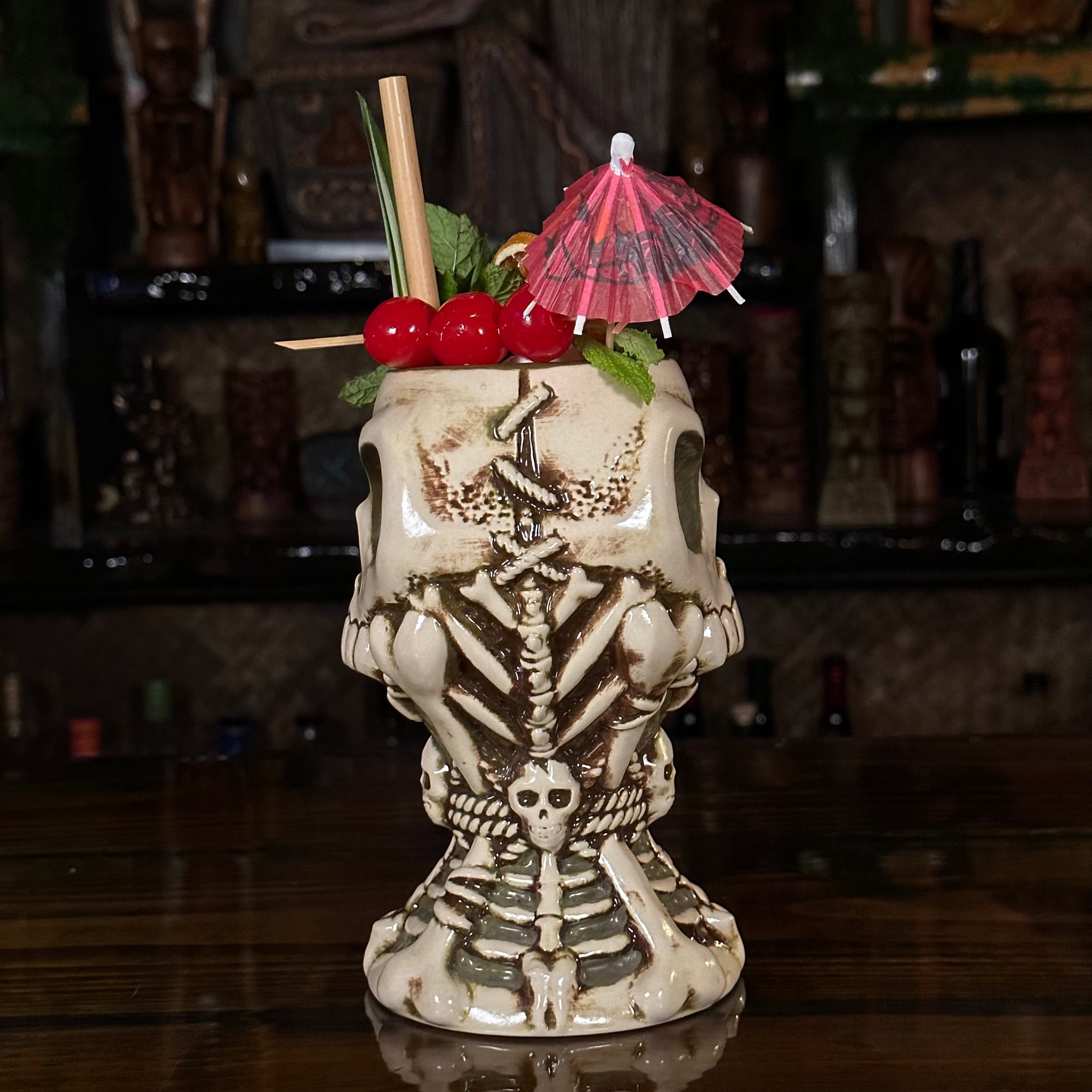 Jeff Granito's Calix Mortis II ceramic Tiki Mug, sculpted by Thor