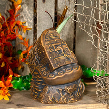 Load image into Gallery viewer, Sunken Treasure (Brown) Ceramic Tiki Mug - Ready to Ship! (FREE SHIPPING in U.S.)

