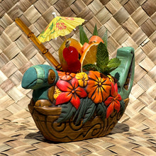 Load image into Gallery viewer, Tiki tOny's Flower Boat Canoe - Ceramic Tiki Mug - Ready to Ship! (FREE Shipping in U.S.)
