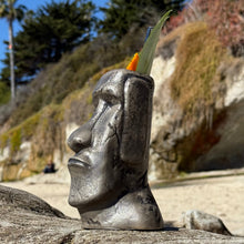 Load image into Gallery viewer, Mysterious Moai - Ceramic Tiki Mug - Ready to Ship

