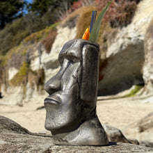 Load image into Gallery viewer, Mysterious Moai - Ceramic Tiki Mug - Ready to Ship
