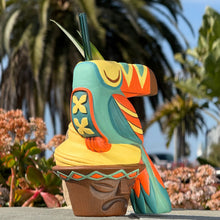 Load image into Gallery viewer, Jeff Granito's Toucan Whip (Blue) - Ceramic Tiki Mug - Ready to Ship
