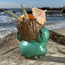 Load image into Gallery viewer, Tiki tOny's Blue King Coconut - Ceramic Tiki Mug -  Limited Edition of 250 - Ready to Ship! (FREE Shipping in U.S.)
