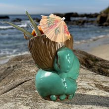 Load image into Gallery viewer, Tiki tOny's Blue King Coconut - Ceramic Tiki Mug -  Limited Edition of 250 - Ready to Ship! (FREE Shipping in U.S.)
