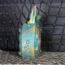 Load image into Gallery viewer, DIVE! DIVE! DIVE!  Ocean Patina Edition - Ceramic Tiki Mug, sculpt by Thor - Ready to Ship!
