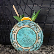 Load image into Gallery viewer, DIVE! DIVE! DIVE!  Ocean Patina Edition - Ceramic Tiki Mug, sculpt by Thor - Ready to Ship!
