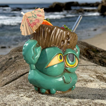 Load image into Gallery viewer, Tiki tOny's Blue King Coconut - Ceramic Tiki Mug -  Limited Edition of 250 - Ready to Ship! (FREE Shipping in U.S.)

