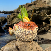 Load image into Gallery viewer, Lost&#39;s Petrified Puffer Tiki Mug, sculpted by Thor - Ready to Ship! (FREE SHIPPING in U.S.)
