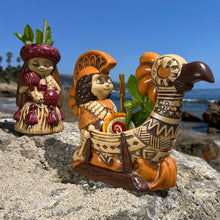 Load image into Gallery viewer, &quot;it&#39;s a hula world&quot; Tiki Mug, Outrigger Boy - #2 of a 2 mug series, designed and sculpted by Thor - DECOR USE ONLY - Ready to Ship! (FREE SHIPPING in U.S.)
